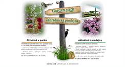 Desktop Screenshot of gardenpark.cz