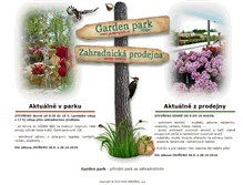 Tablet Screenshot of gardenpark.cz